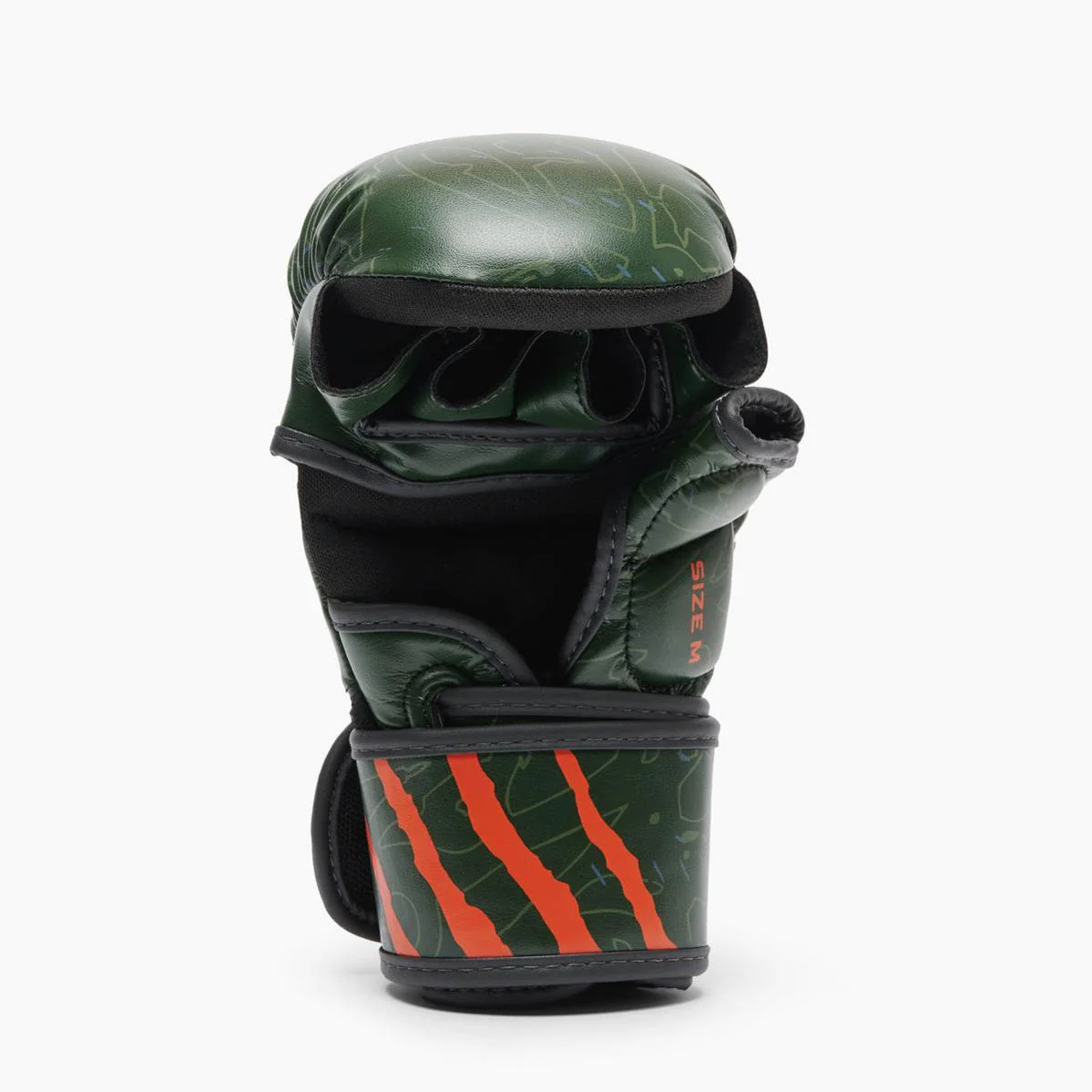 Guantes MMA Leone Primal Instinct Entrenamiento GP116 con pulgar Verde - Image 4