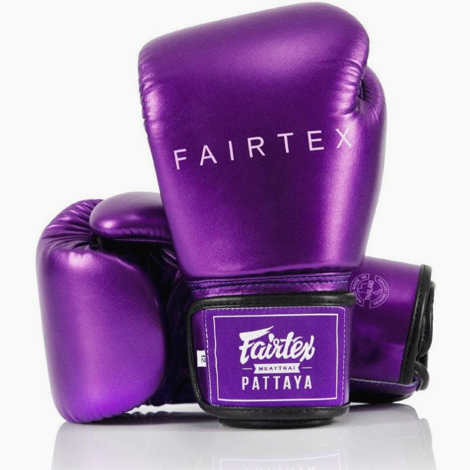 Guantes Muay Thai Fairtex Metálico BGV22 Violeta 