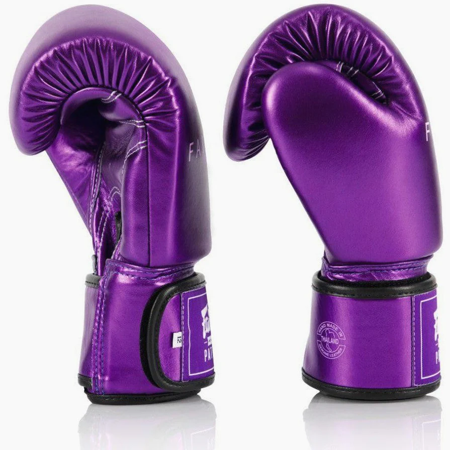 Guantes Muay Thai Fairtex Metálico BGV22 Violeta  - Image 3