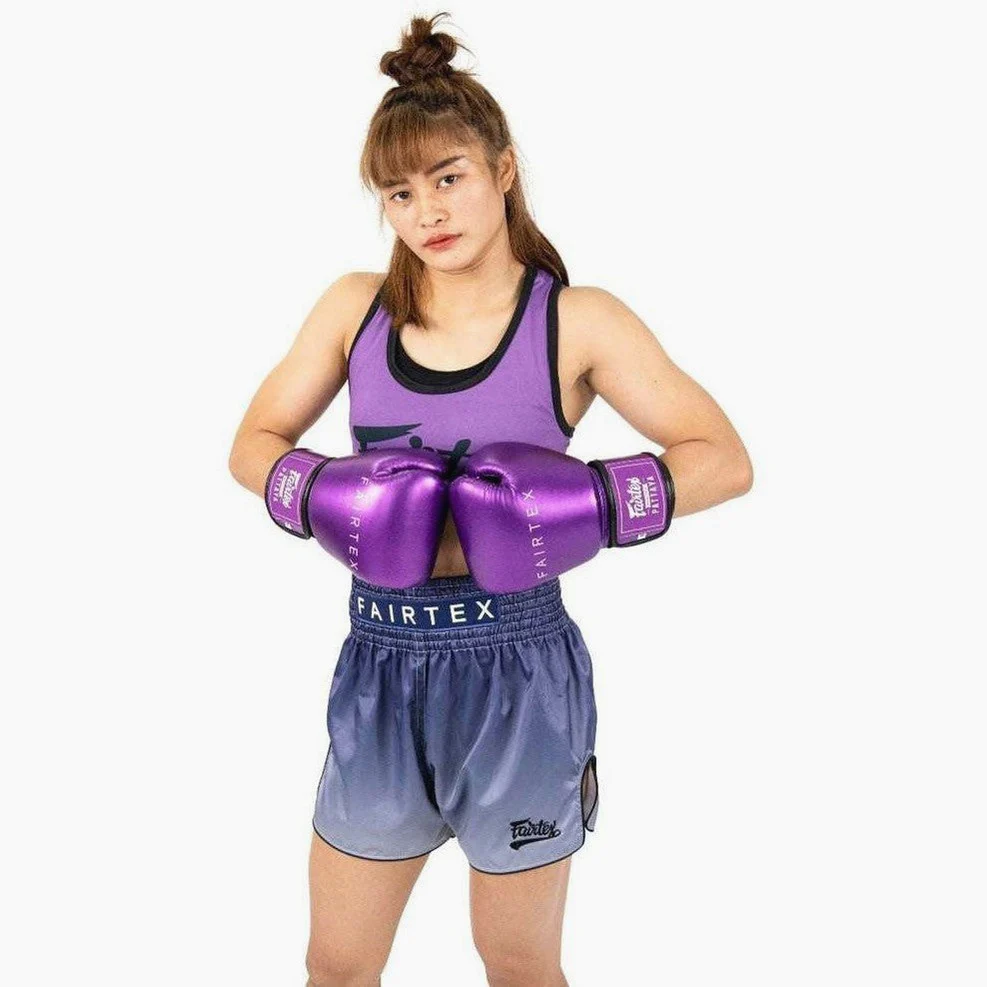 Guantes Muay Thai Fairtex Metálico BGV22 Violeta  - Image 5