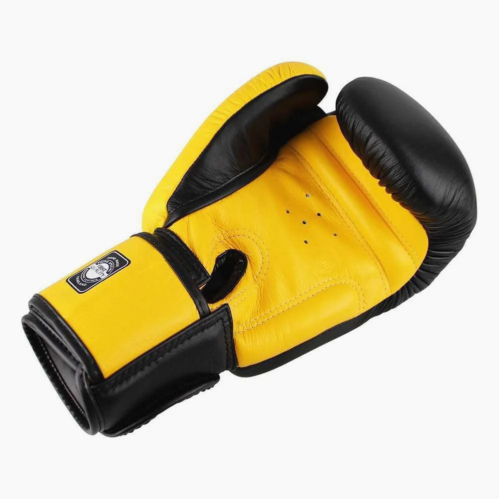 Guantes Muay Thai Twins Special BGVL3 Negro-Amarillo  - Image 4