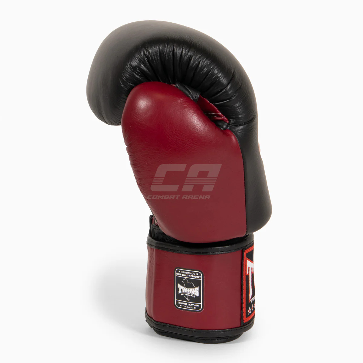 Guantes Muay Thai Twins Special BGVL3 Negro-burdeos  - Image 2