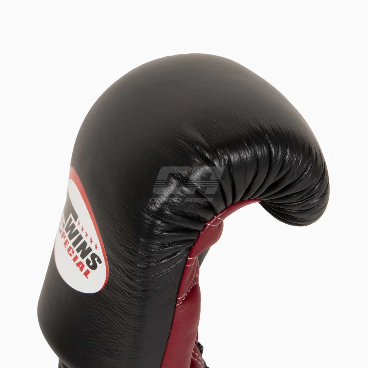 Guantes Muay Thai Twins Special BGVL3 Negro-burdeos  - Image 7