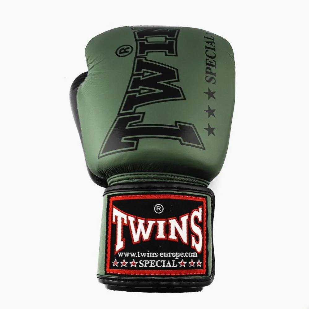 Guantes Muay Thai Twins Special BGVL8 Verde  - Image 3