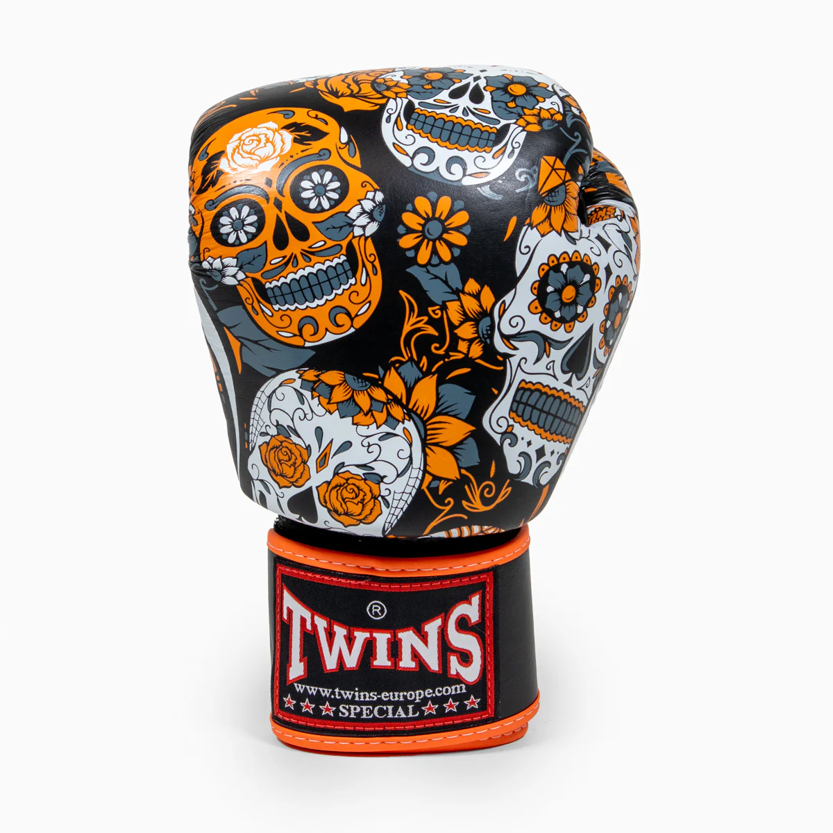Guantes Muay Thai Twins Special FBGVL 4 Skull Naranja  - Image 2