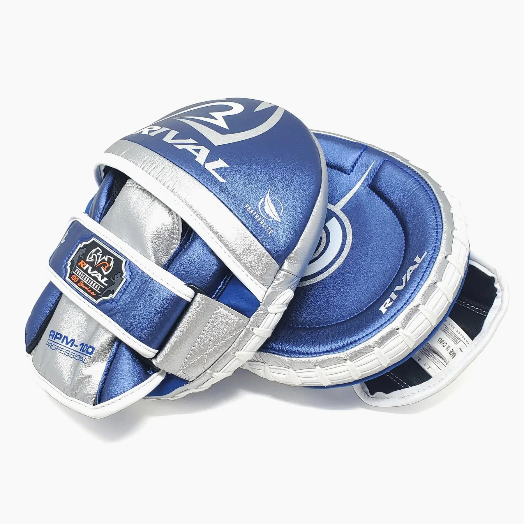 Manoplas de boxeo Rival Profesional RPM100 Azul-Plata - Image 3