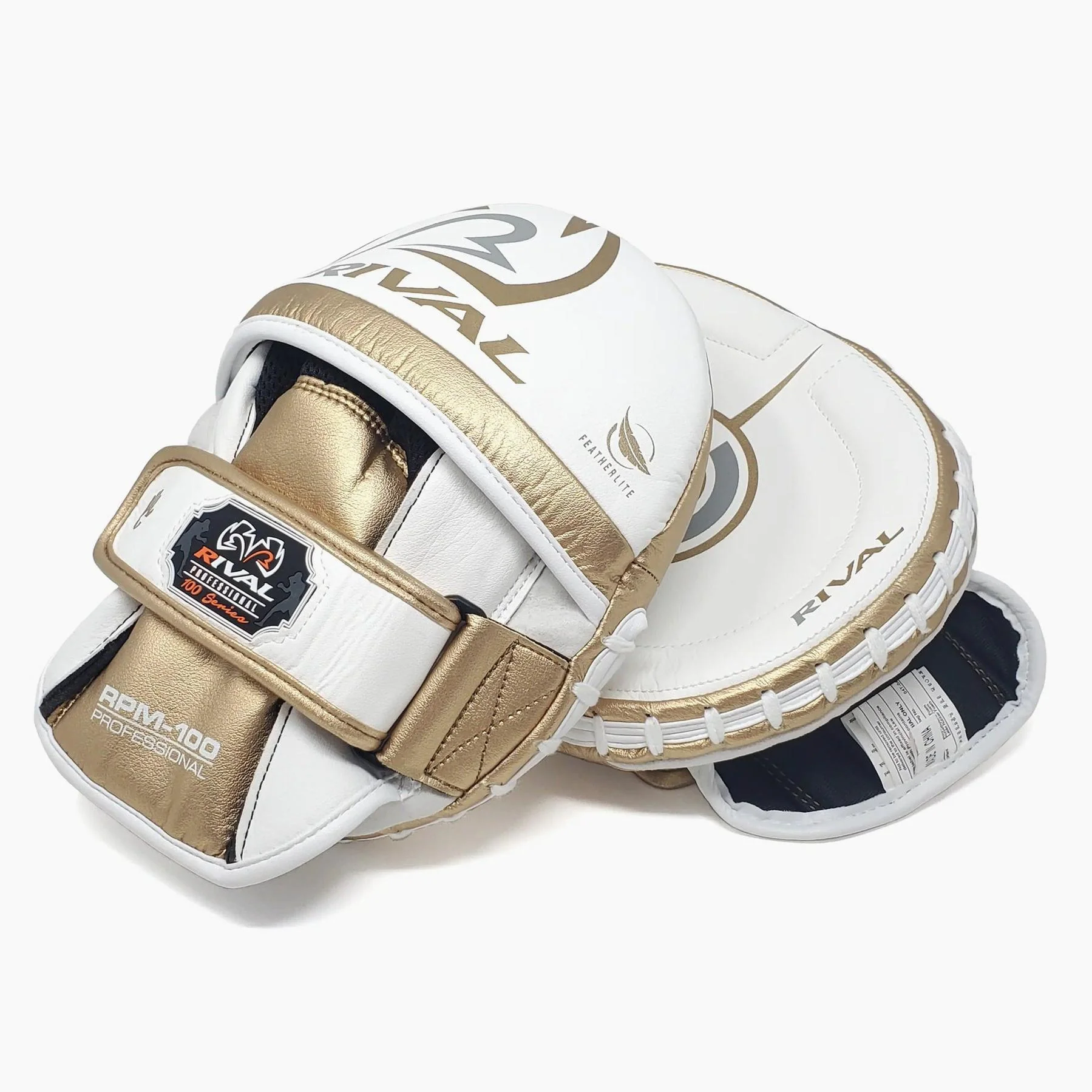 Manoplas de boxeo Rival Professional RPM100 Blanco-Oro  - Image 3