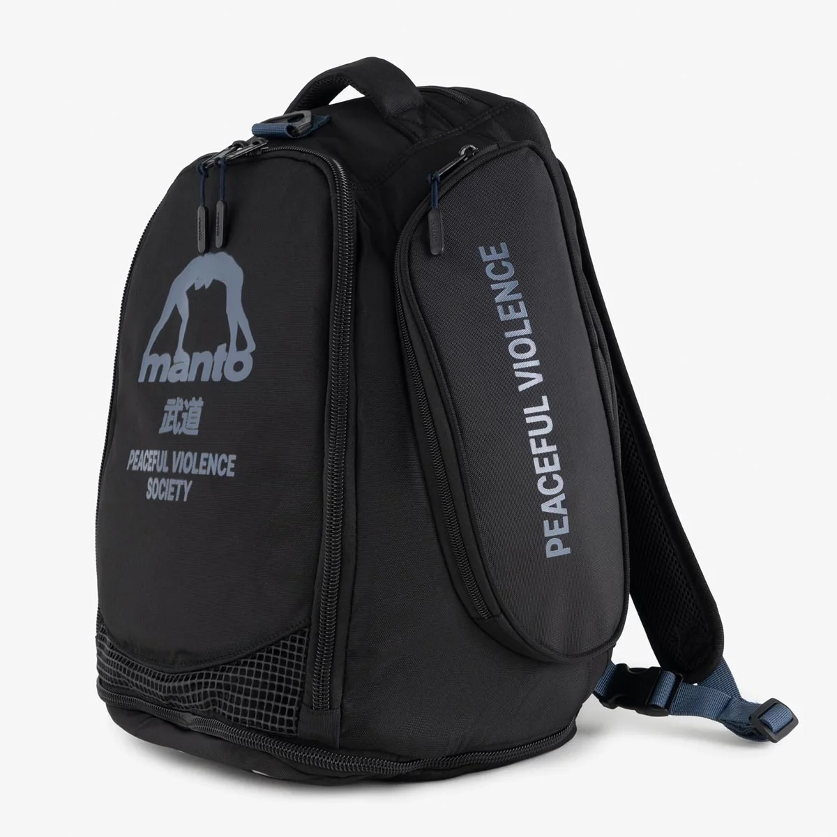 Mochila Manto SOCIETY Convertible M Negro-azul 