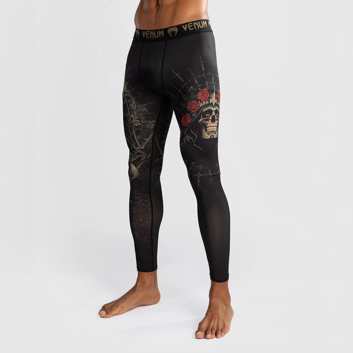Pantalones a compressione Venum Santa Muerte 5.0 Negro-Oro - Image 6