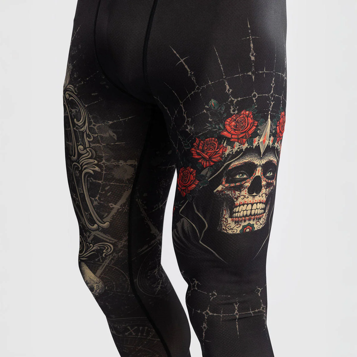 Pantalones a compressione Venum Santa Muerte 5.0 Negro-Oro - Image 7