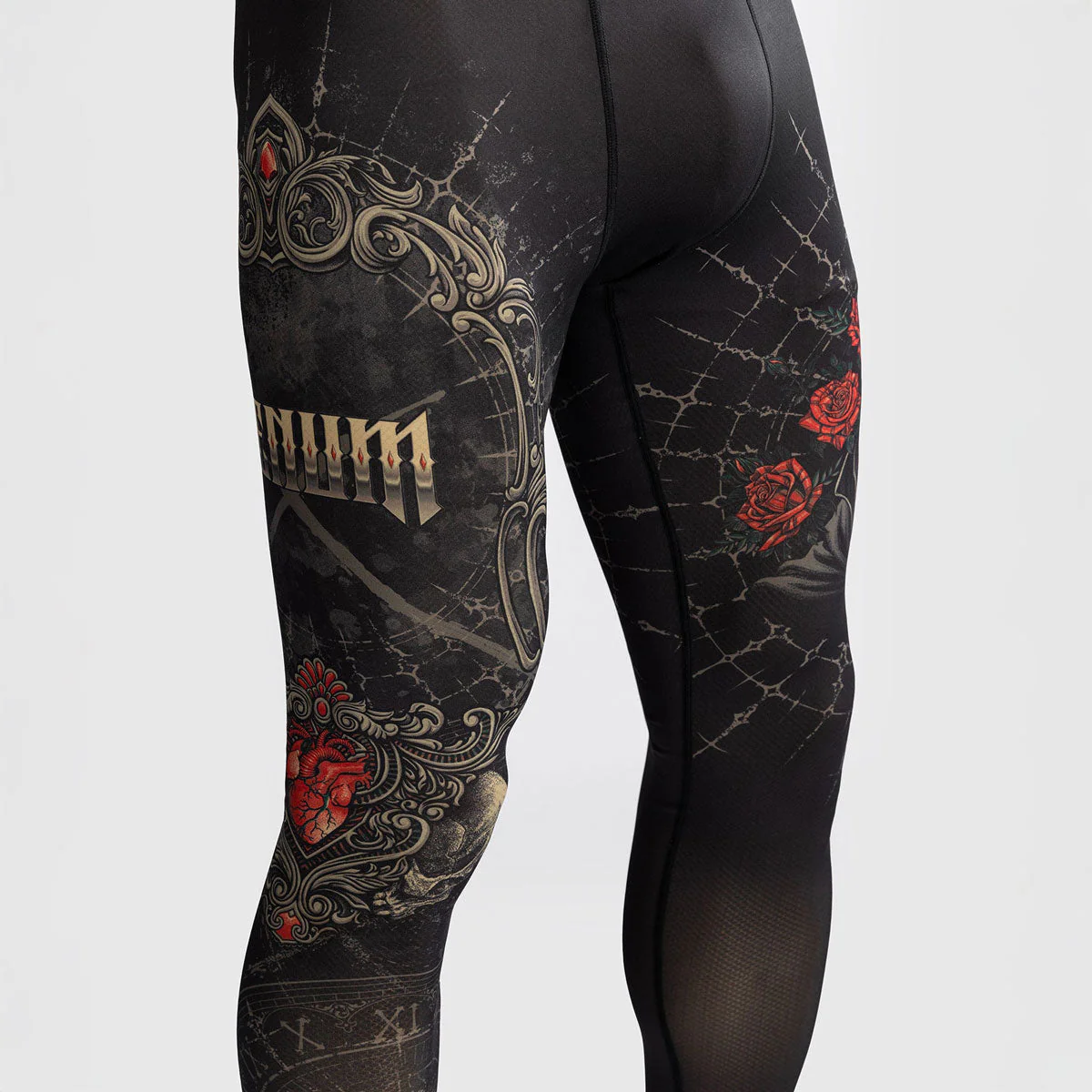 Pantalones a compressione Venum Santa Muerte 5.0 Negro-Oro - Image 8
