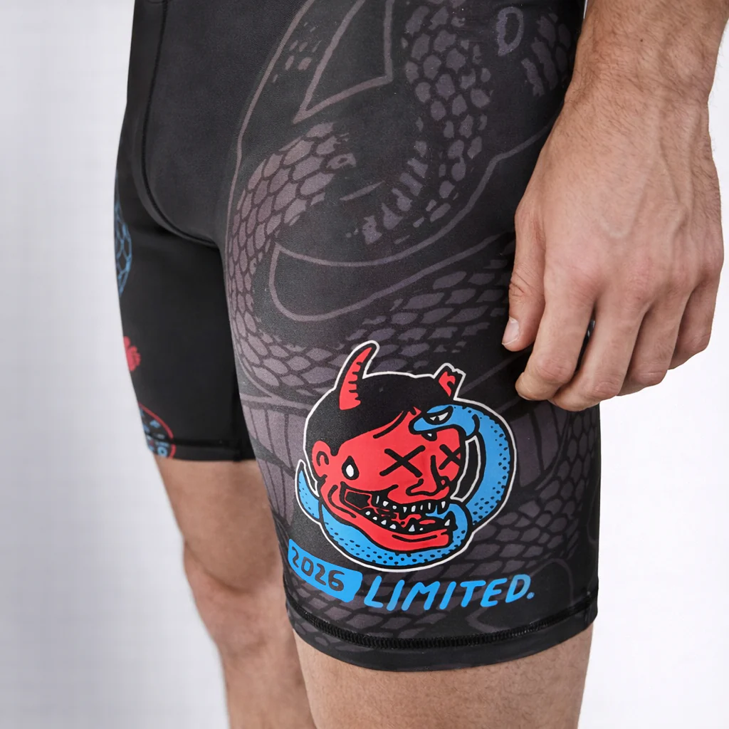 Pantalones cortos a compresión Half Sumo Black Mamba Neon  - Image 3
