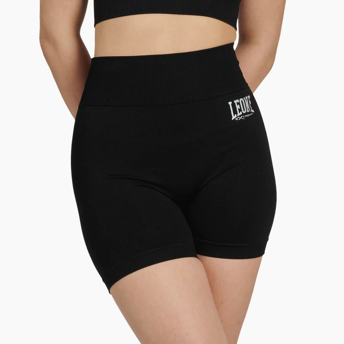 Pantalones cortos a compresión mujer Leone Logo ABX123 