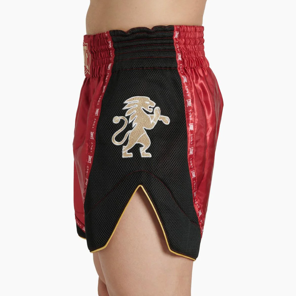 Pantalones cortos kick-tailandés Leone Classic AB881 Rojo - Image 2