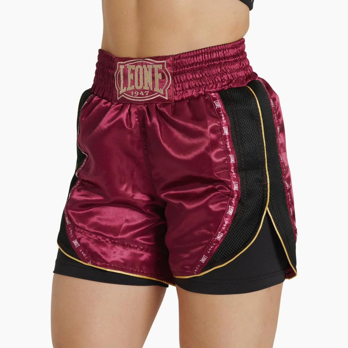 Pantalones cortos kick-thai mujer Leone Classic AB882 Violeta 