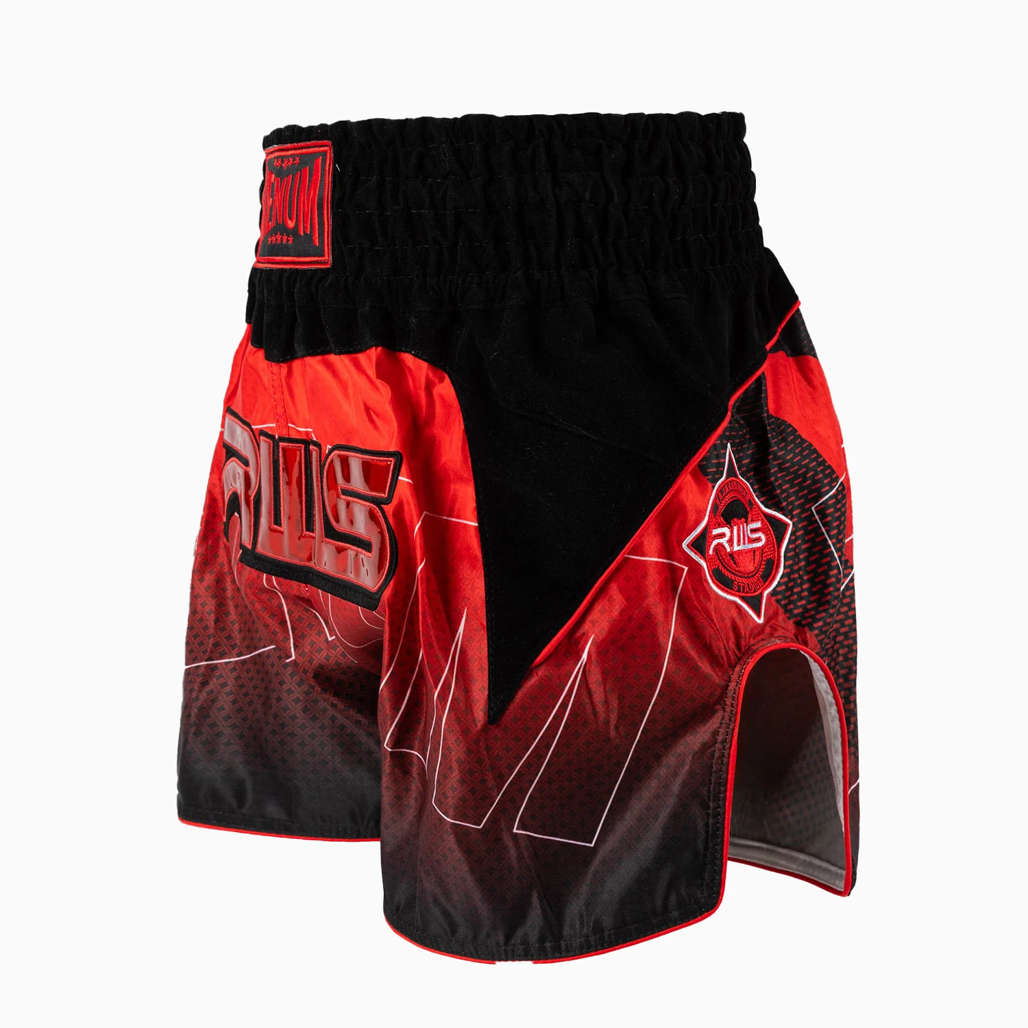 Pantalones cortos kick-thai RWS x Venum 2.0 Negro-rojo - Image 3