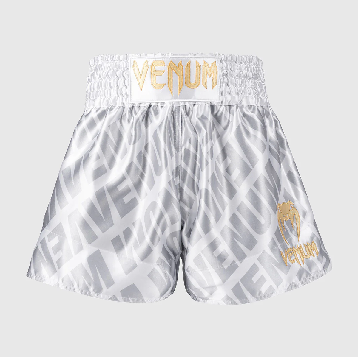 Pantalones cortos kick-tailandés Venum Contender XT Blanco-plata 