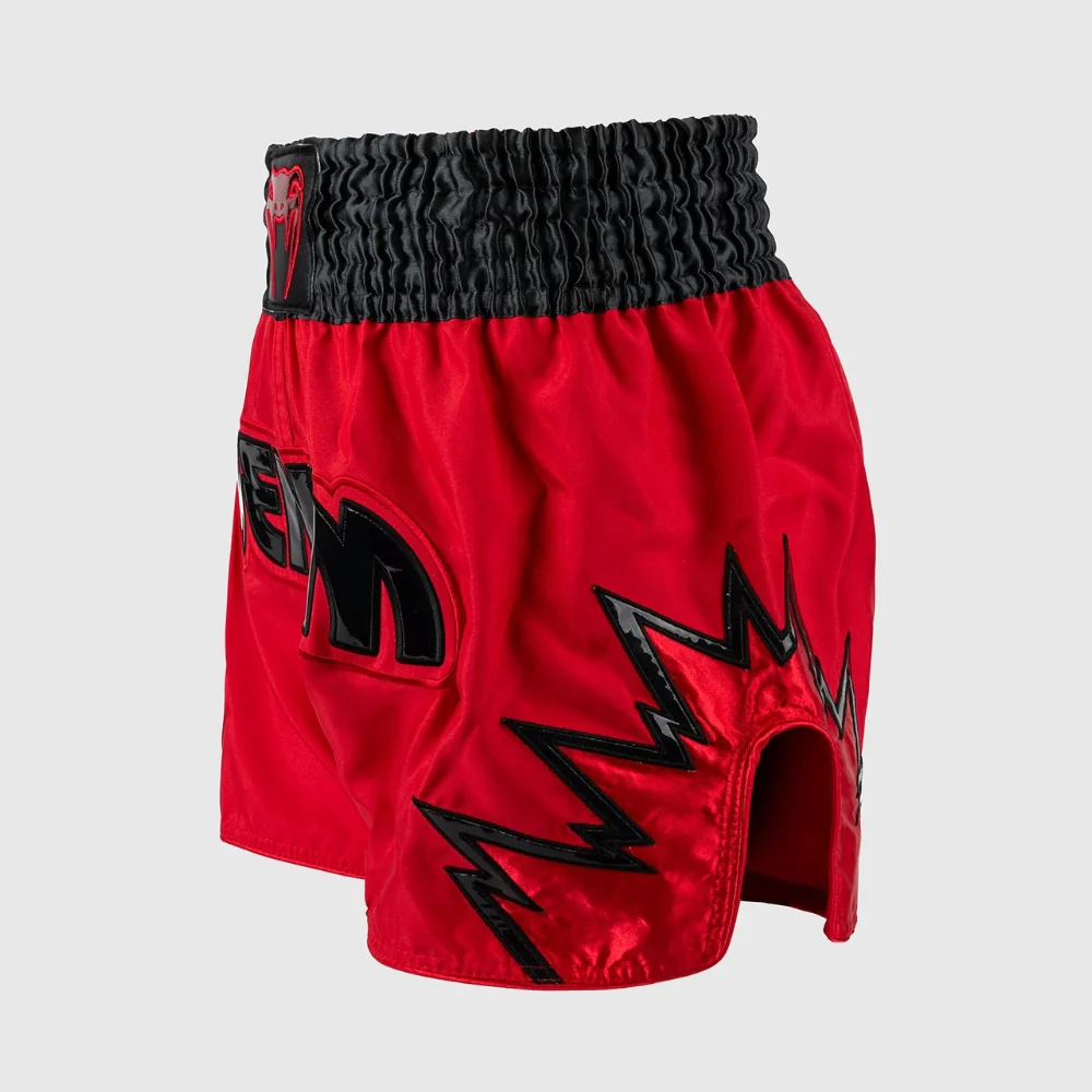 Pantalones cortos kick-tailandés Venum Infierno 2.0 Rojo-gris-negro - Image 2