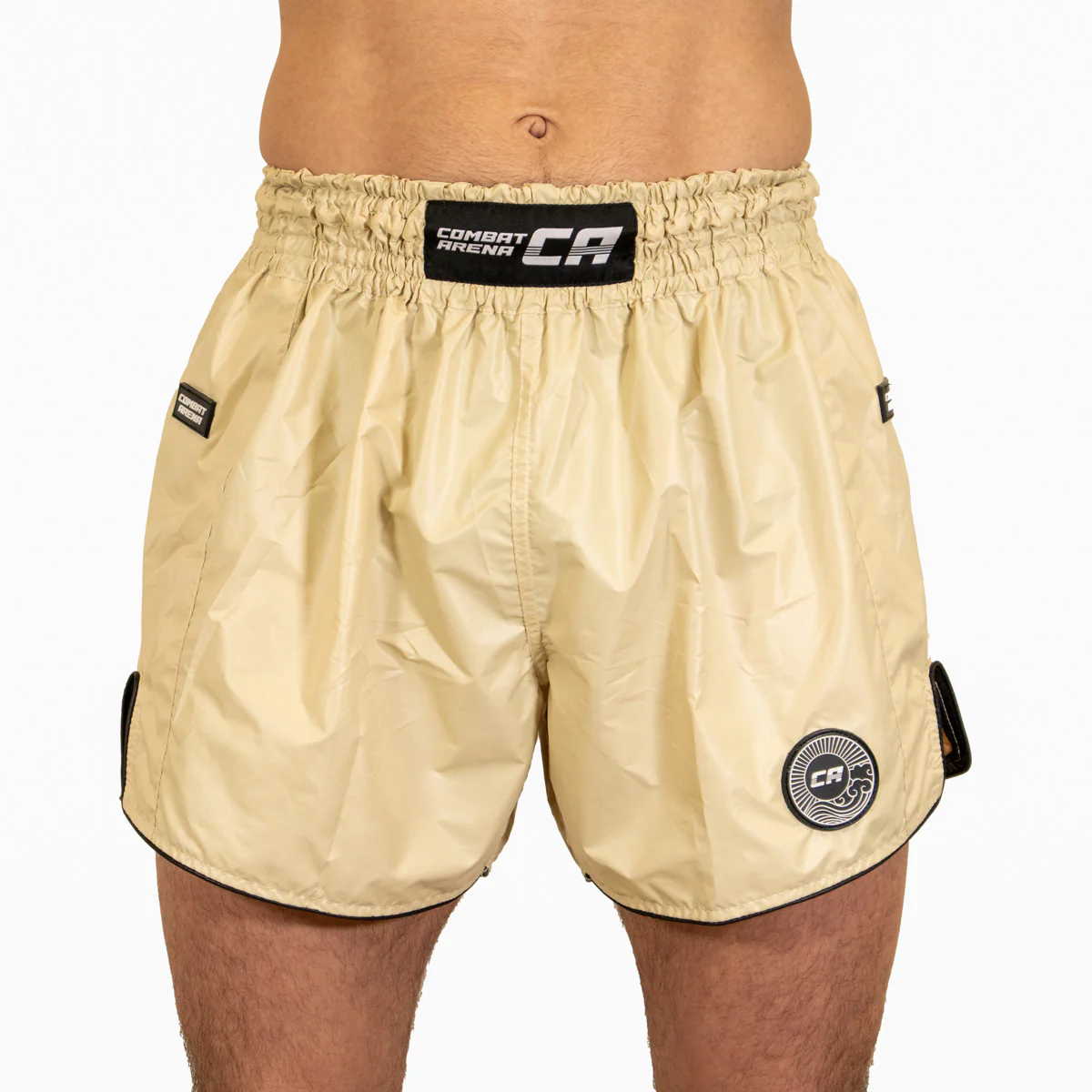 Pantalones kick-thai Combat Arena Light Tech Blanco crema 
