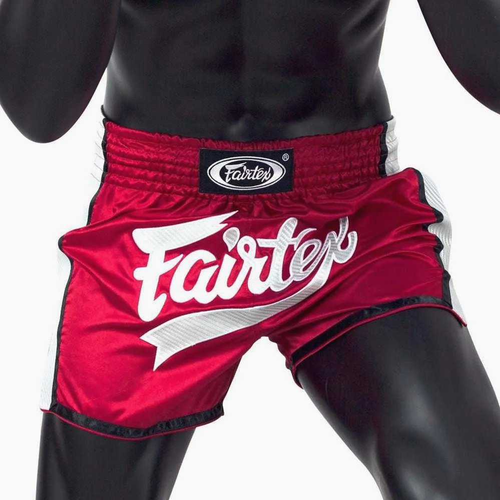 Pantalones kick-thai Fairtex BS1704 Rojo-blanco  - Image 2
