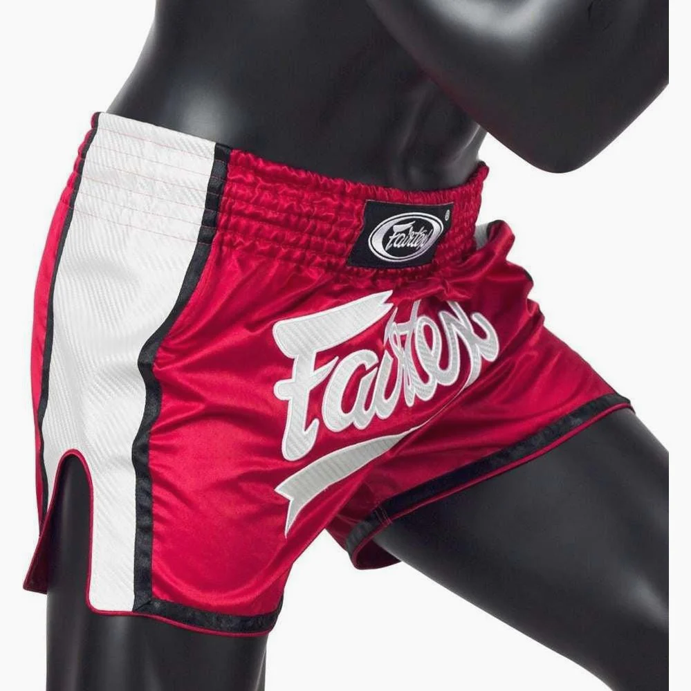Pantalones kick-thai Fairtex BS1704 Rojo-blanco  - Image 3