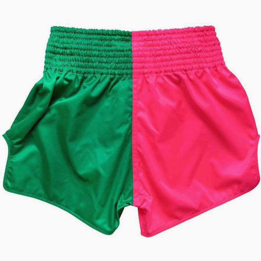 Pantalones kick-thai Fairtex BS1911 Rosa-Verde  - Image 4