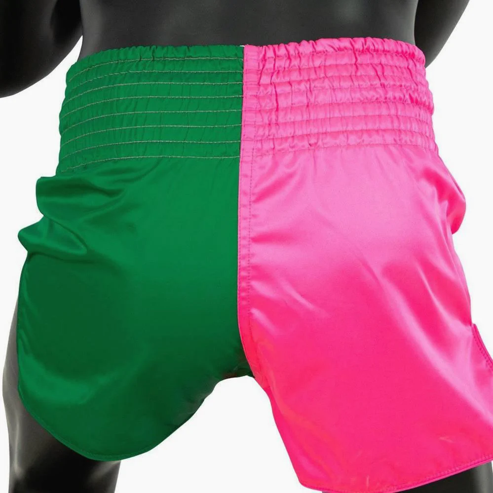 Pantalones kick-thai Fairtex BS1911 Rosa-Verde  - Image 5