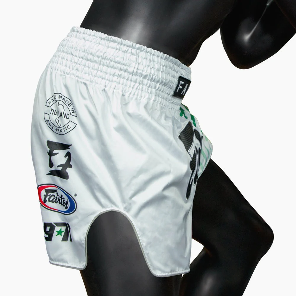 Pantalones kick-thai Fairtex BS1923 Racer Blanco  - Image 8