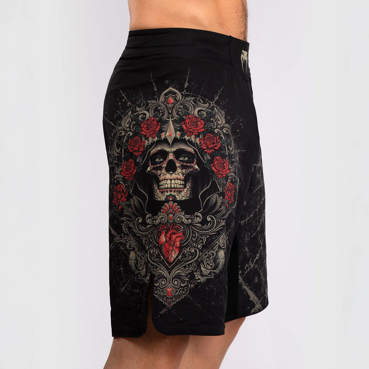 Pantalones MMA Venum Santa Muerte 5.0 Negro-Oro - Image 8