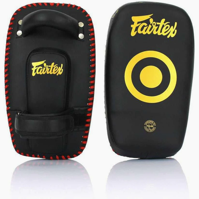 Pao Fairtex Microfibra Curvada Pequeña KPLC6 Negro-oro - Image 2