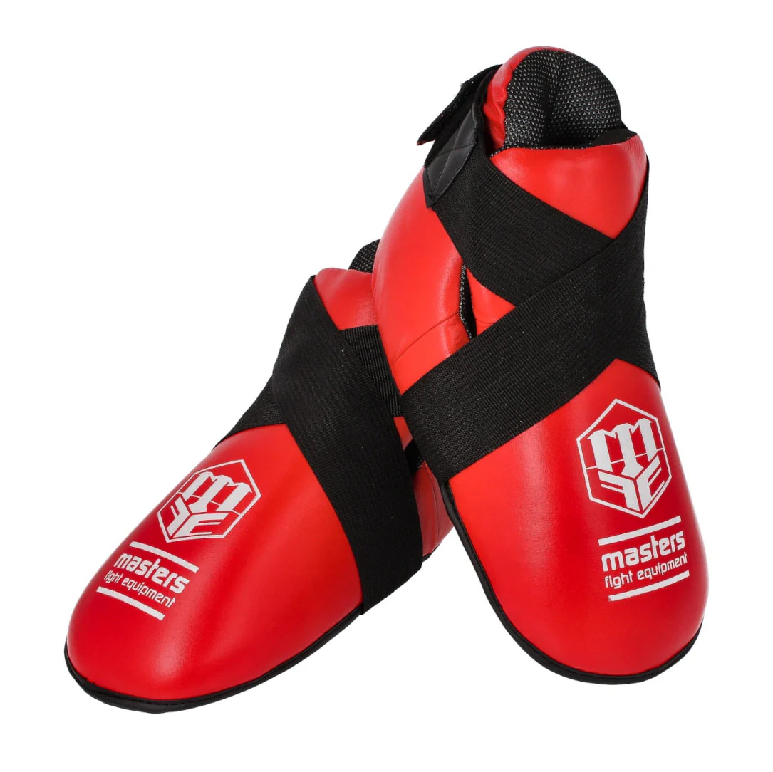 Protecciones de pie Punto Fighting Maestros WAKO Rojo 