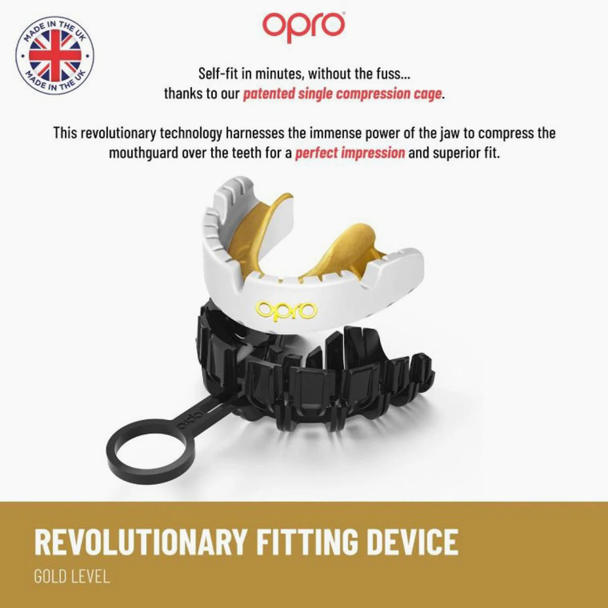 Protector bucal Opro Gold Self-Fit Braces para aparato  - Image 7