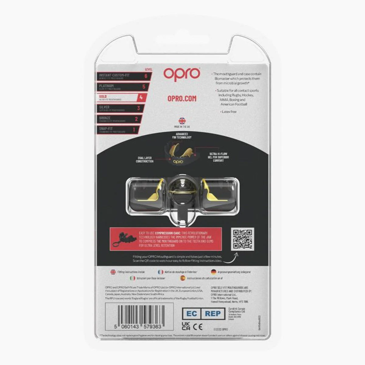 Protector bucal Opro Gold Self-Fit Braces para aparato  - Image 9