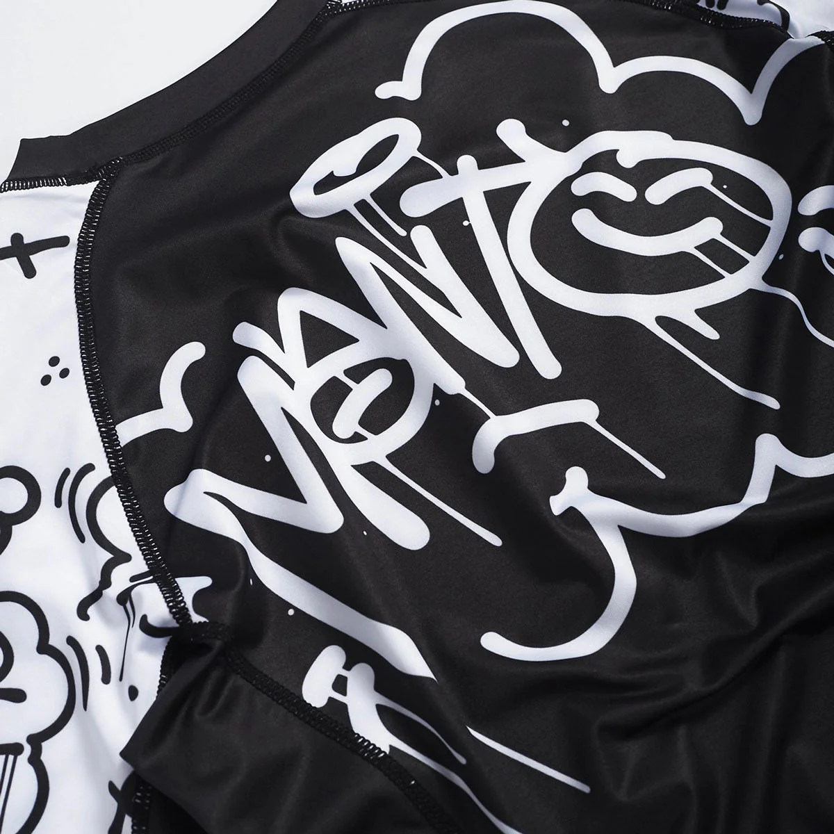 Rashguard Manto Debza de manga corta Negro - Image 3