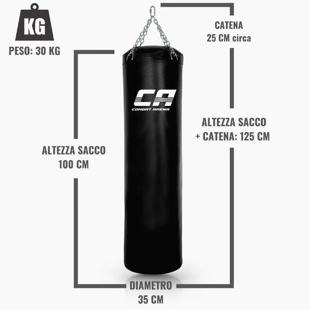 Saco de boxeo Combat Arena Entrenamiento PRO 30 Kg Negro  - Image 2