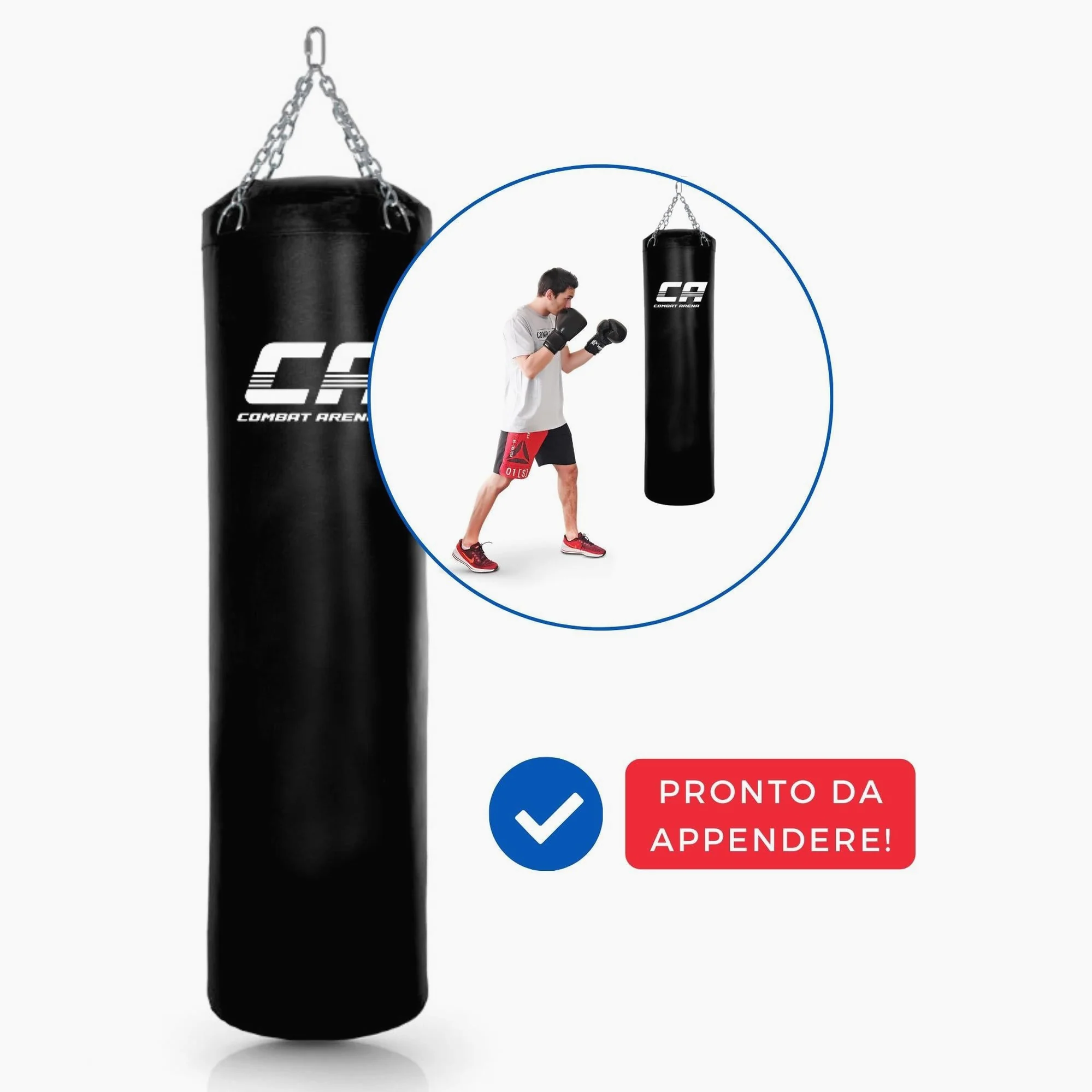 Saco de boxeo Combat Arena Entrenamiento PRO 30 Kg Negro  - Image 6