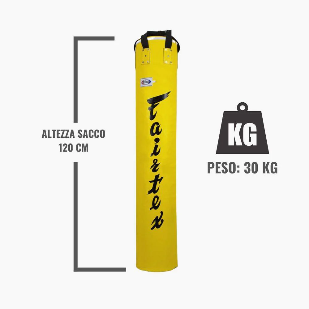 Saco Fairtex HB5 Amarillo 30 kg 120 cm Completo  - Image 3