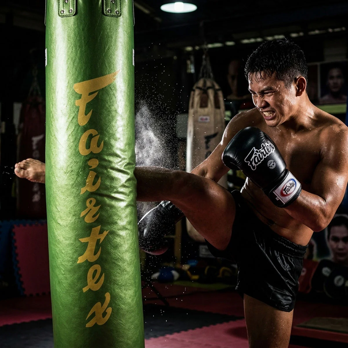 Saco Fairtex HB6 Python Imprimir Verde 40 kg 180 cm Completo - Image 10