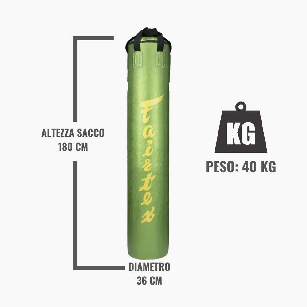 Saco Fairtex HB6 Python Imprimir Verde 40 kg 180 cm Completo - Image 2