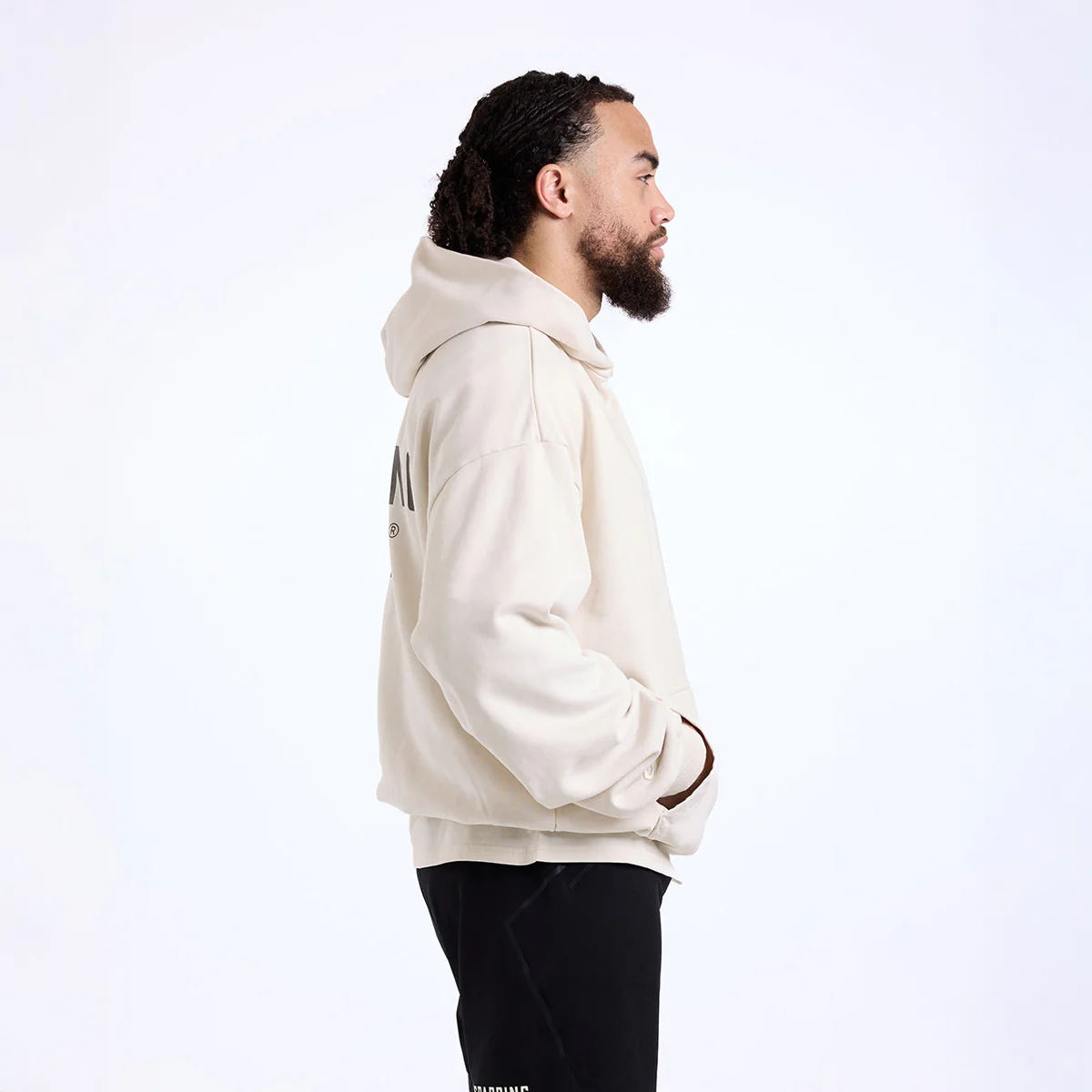 Sudadera Boxraw Sparring Club Oversize con capucha Beige  - Image 6