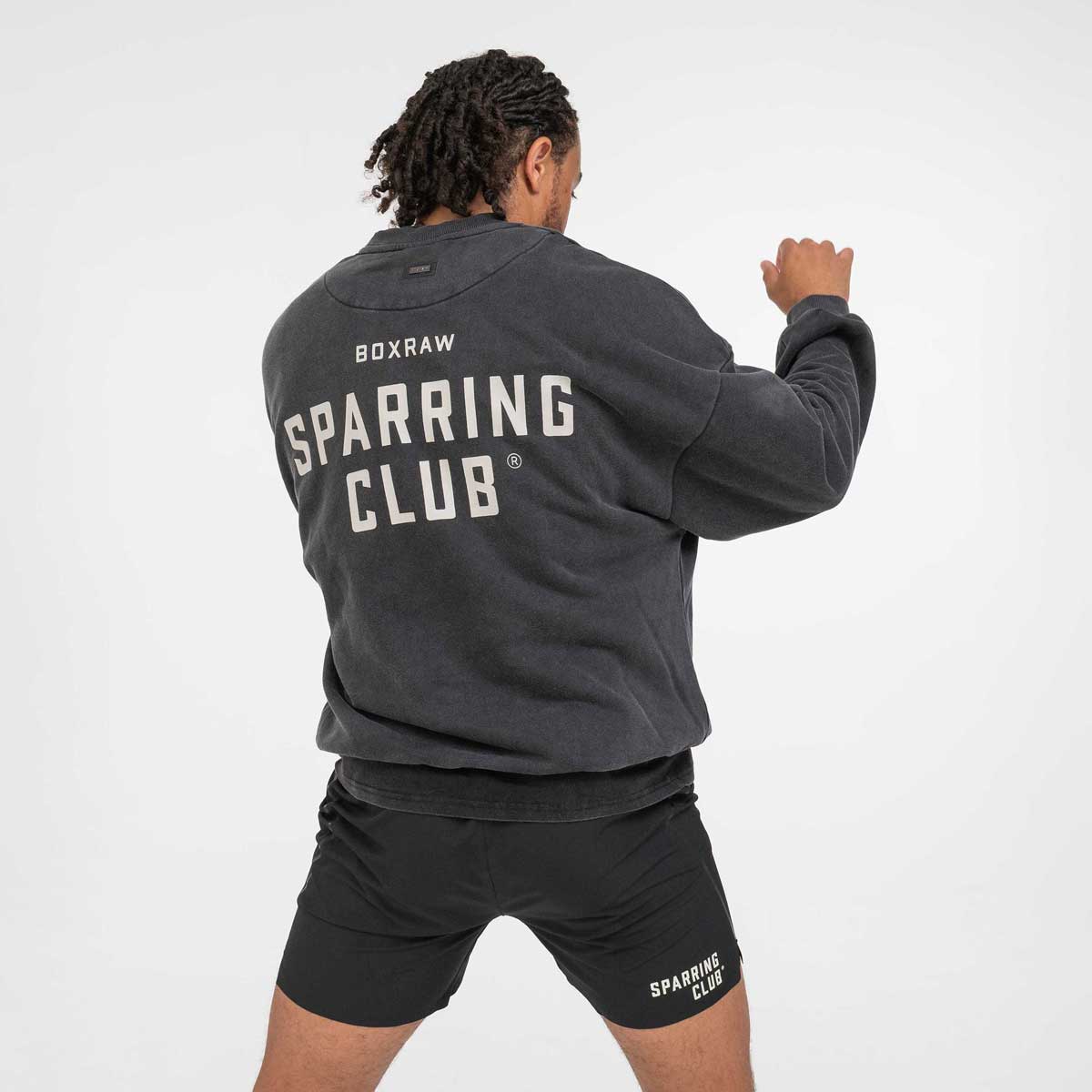 Sudadera Boxraw Sparring Club Oversize Negro 