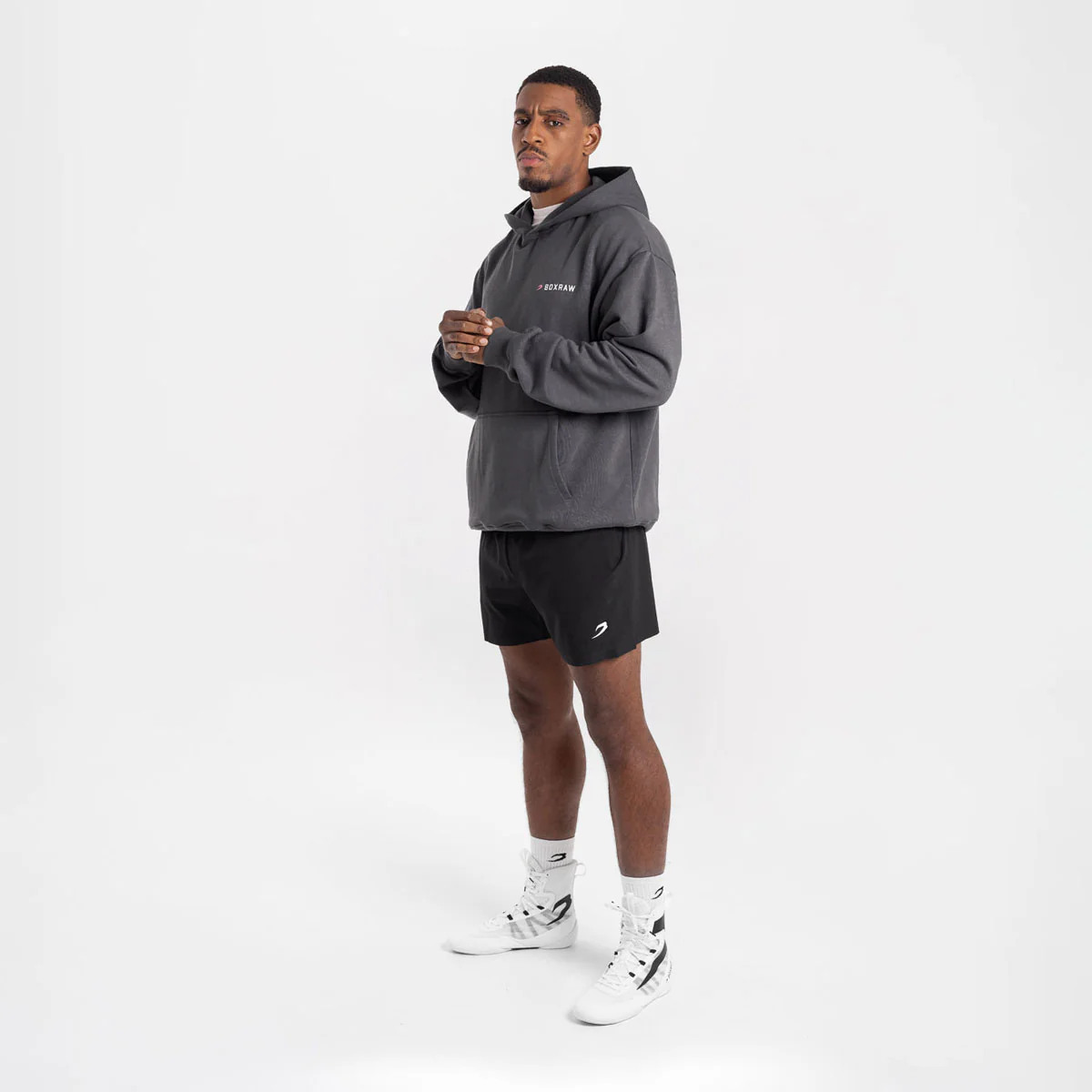 Sudadera Boxraw We Don't Play Boxing oversize con capucha Gris-rosa  - Image 5