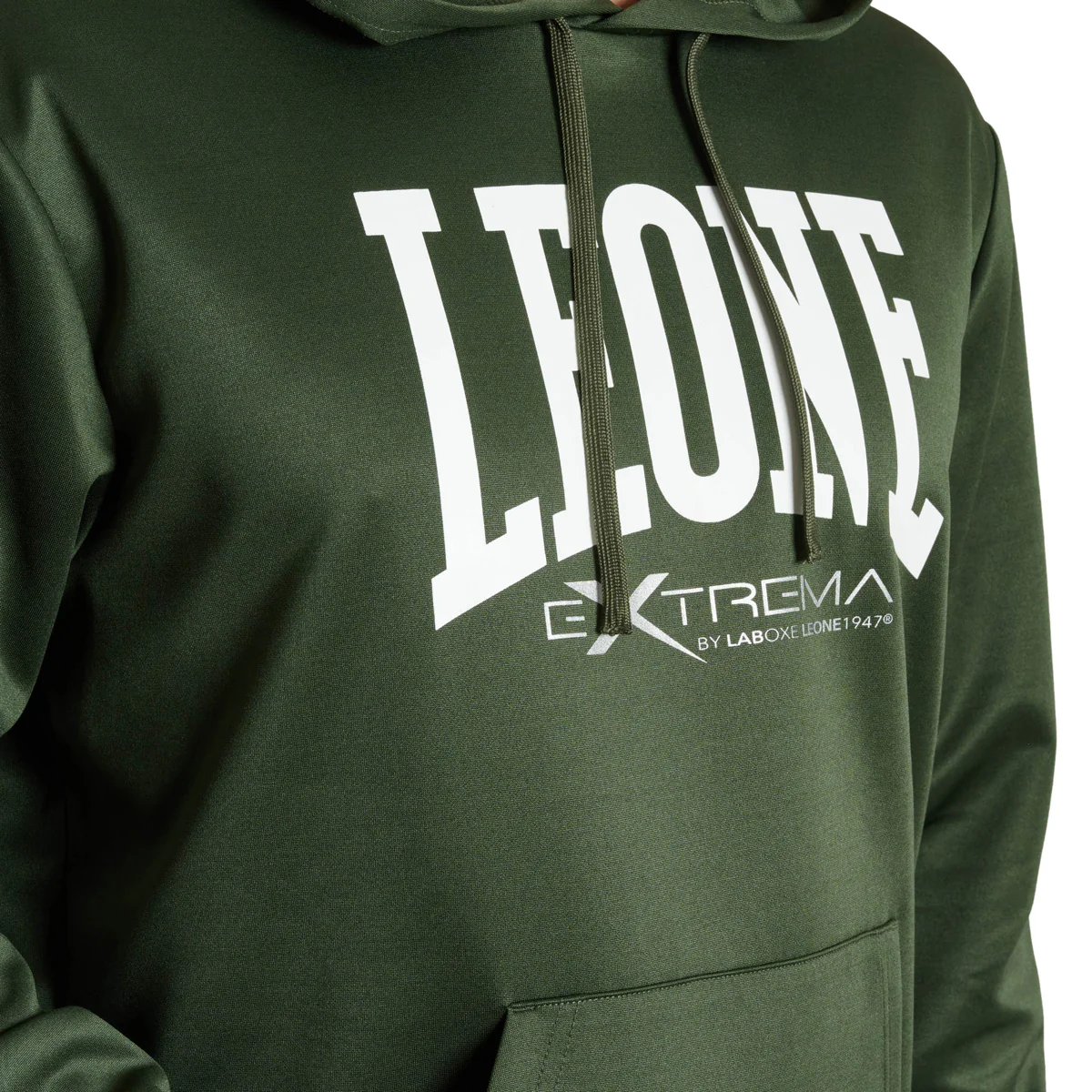 Sudadera Leone Logo con capucha ABX119 Verde - Image 3
