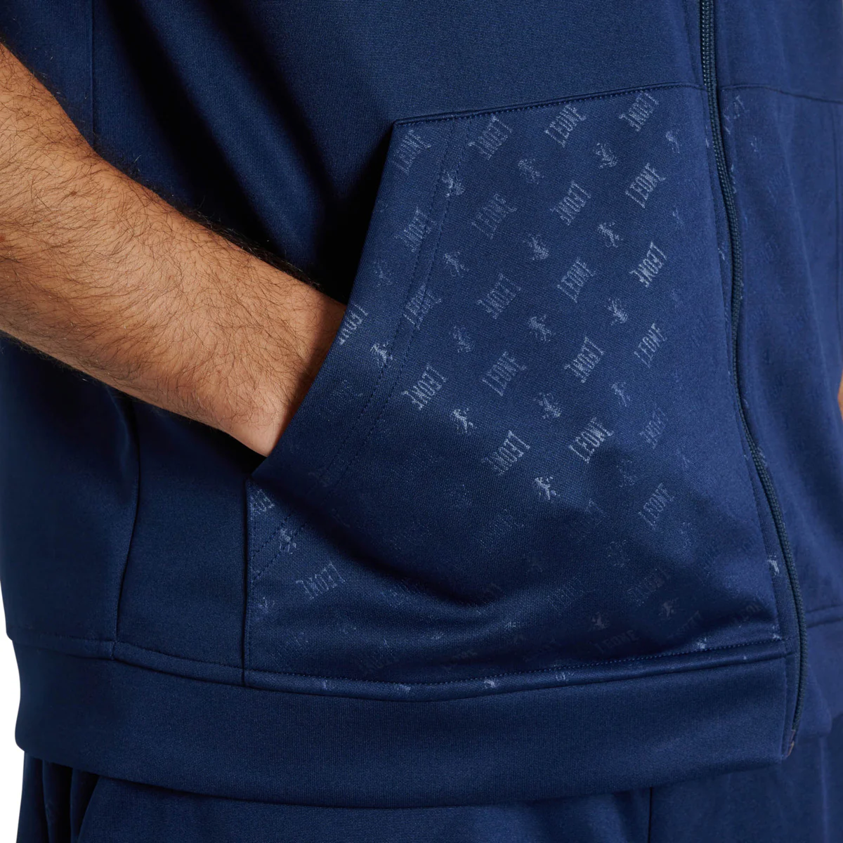 Sudadera sin mangas con capucha Leone DNA ABX720 Azul  - Image 4