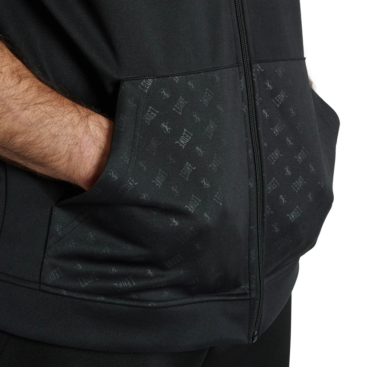 Sudadera sin mangas con capucha Leone DNA ABX720 Negro  - Image 4