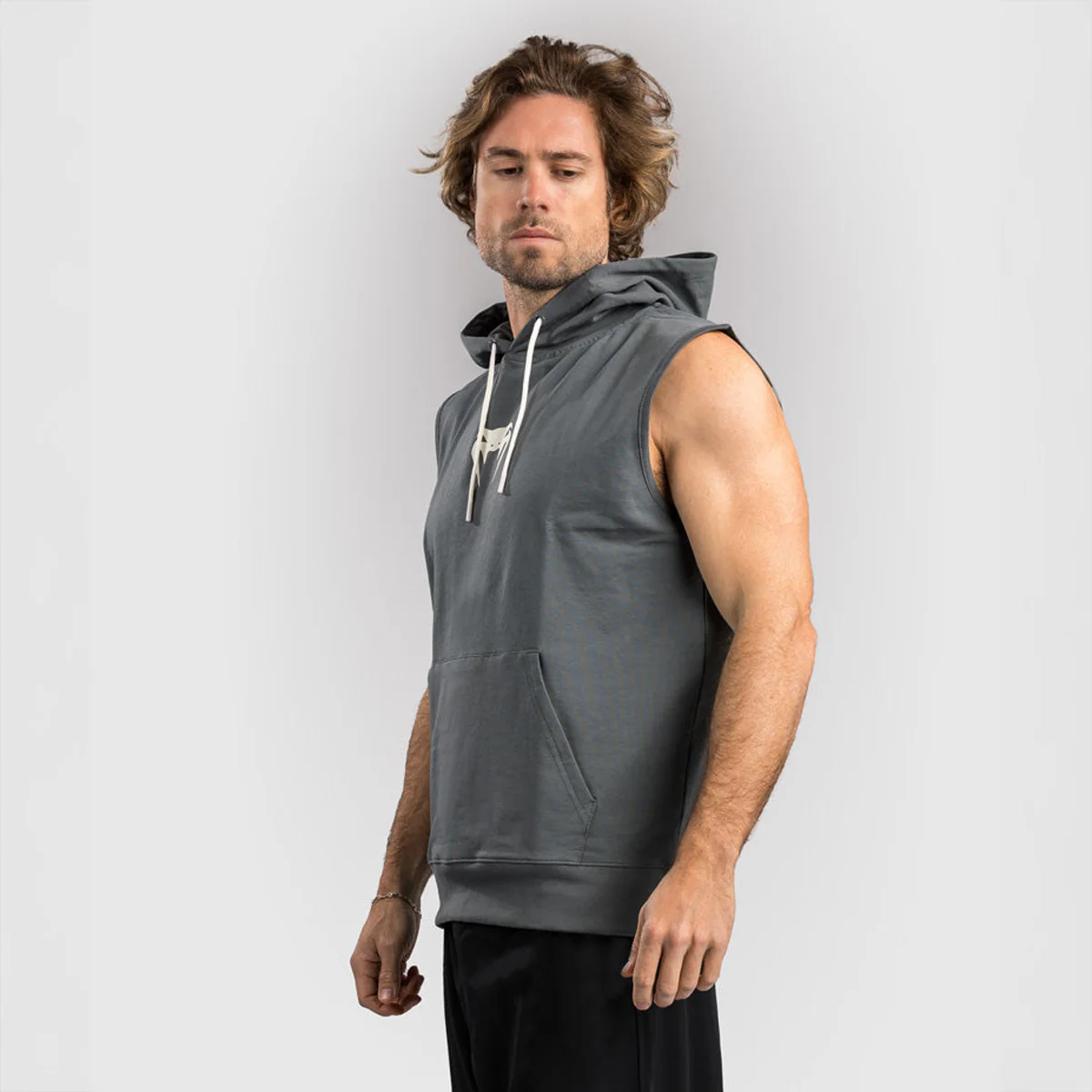 Sudadera sin mangas Venum Sparring con capucha Gris  - Image 3